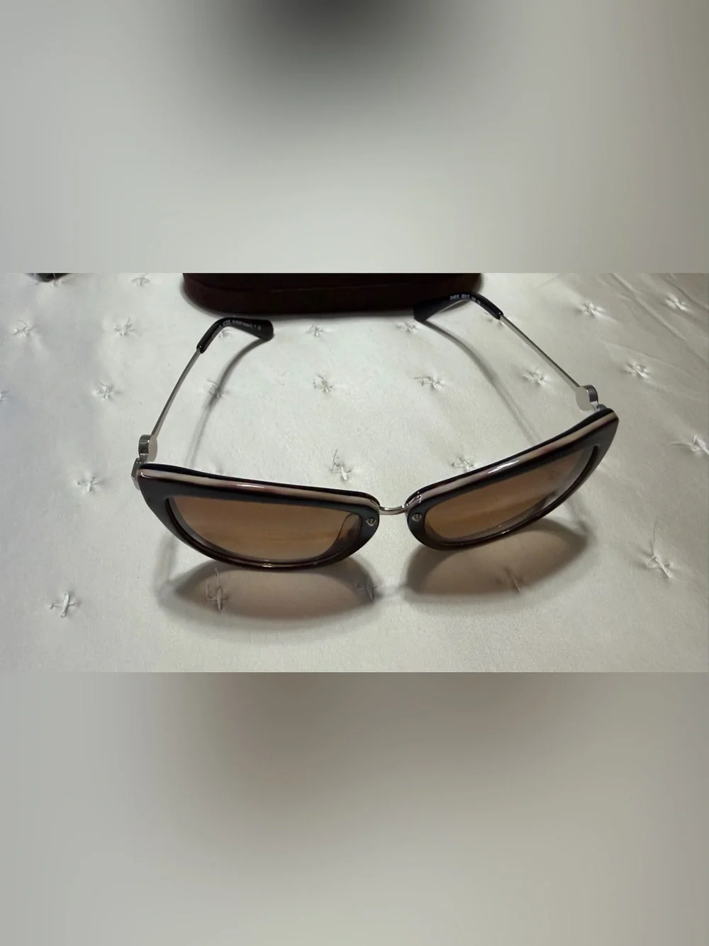 Michael Kors Black Cat-Eye Sunglasses with Brown Gradient Lenses